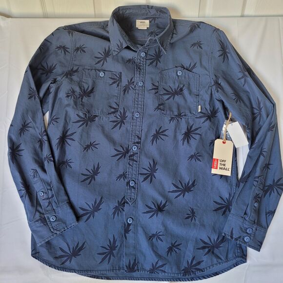 Vans Thorman Casual Button-Down Jacket XL – New w/ Tags, Leaf Print, Streetwear - Picture 1 of 9